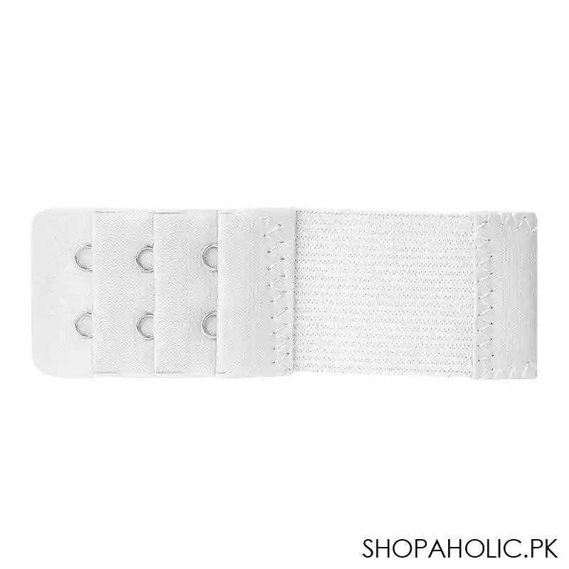 Bra Extension Strips Elastic 2 Hooks, White - Main Image