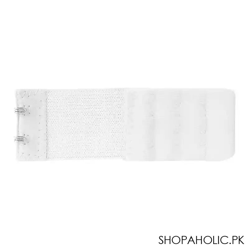 Bra Extension Strips Elastic 2 Hooks, White - Image 2