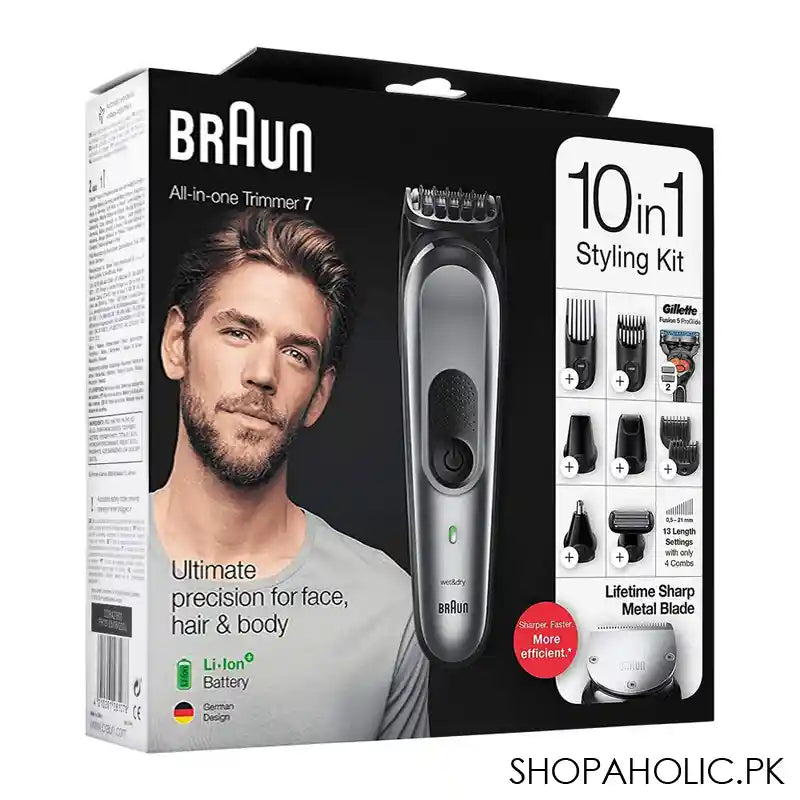 Braun All-in-One Trimmer 7 10-In-1 Styling Kit, MGK-7220 - Image 3