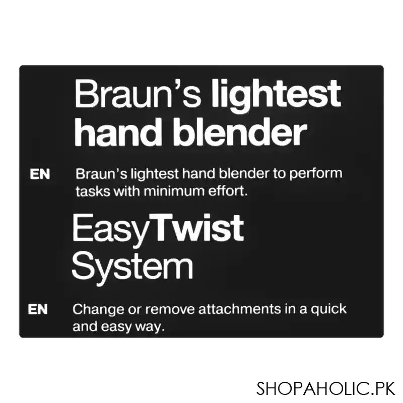 Braun Multiquick-1-Hand Blender, MQ-10.001P - Image 2