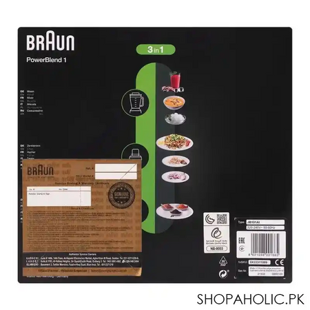 braun power blend 1 jug blender, 600w, black, jb 1023 image3