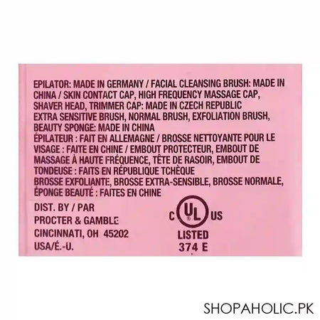 Braun Silk-Epil 5 Legs,Body & Face Brush Beauty Set-5, White/Pink, SES5895 - Image 2