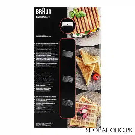 Braun Snack Maker 5, 800W, 3 Sets Of Plates, Removable Plates System, SM-5038 - Image 5