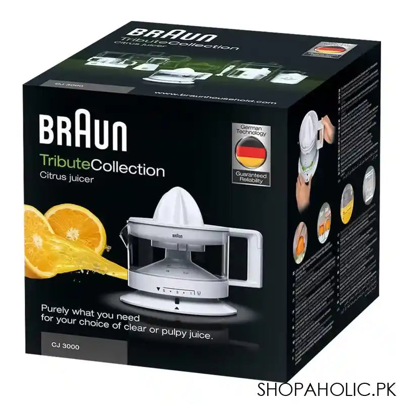 Braun Tribute Collection Citrus Juicer, White, CJ-3000 - Image 3