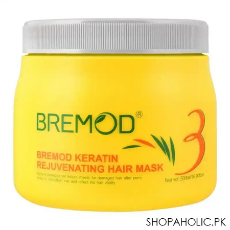 bremod keratin 3 rejuvenating hair mask, 500ml main image