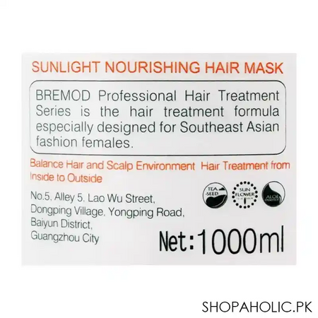 bremod sunlight nourishing hair mask, 1000ml image4