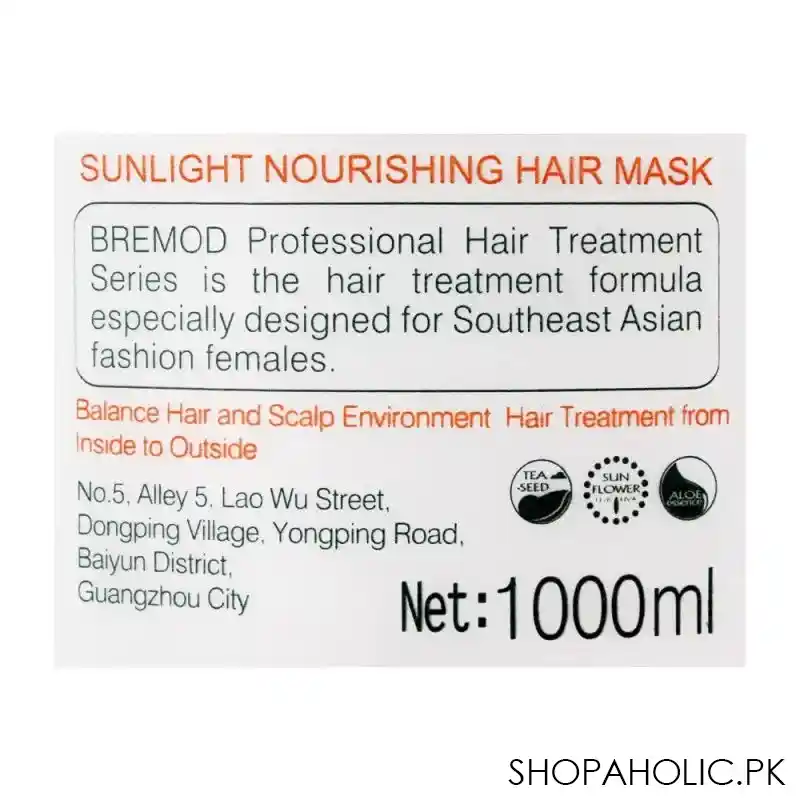 bremod sunlight nourishing hair mask, 1000ml image4