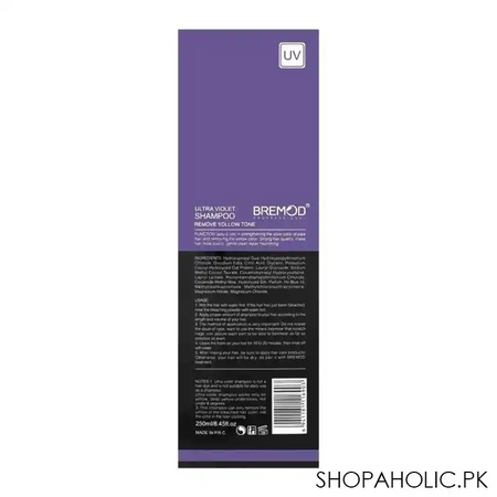 bremod uv ultra violet shampoo, 250ml image2