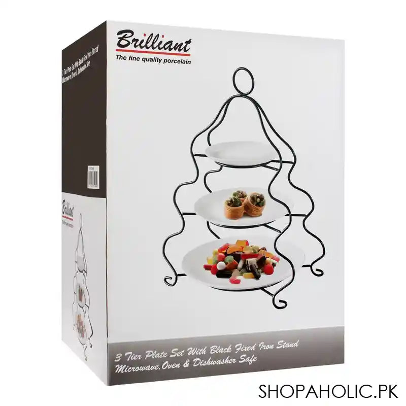 Brilliant 3-Layer Plate Set, With Iron Stand, BR0059 - Image 2