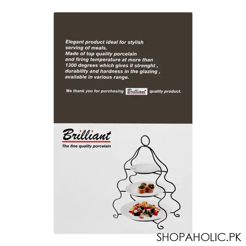Brilliant 3-Layer Plate Set, With Iron Stand, BR0059 - Image 3