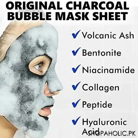 bubble facial bamboo charcoal face mask image2