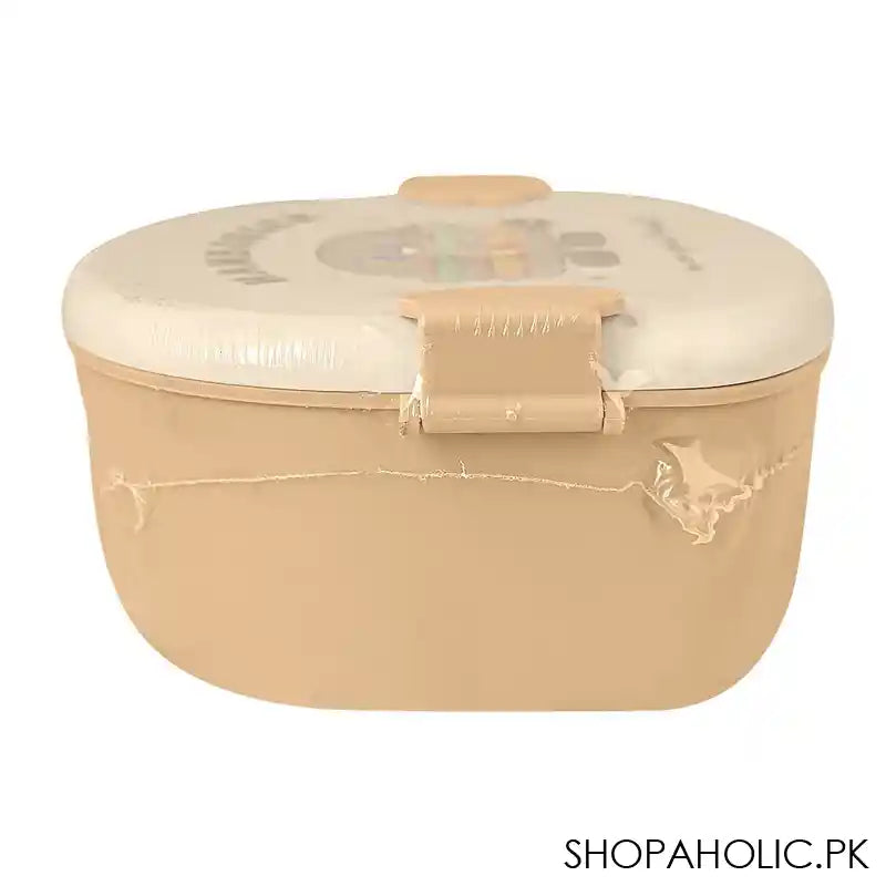 Burger Plastic Lunch Box, 3 Compartments, Cream, 4.7in (H) x 3.1in (W) x 2.4in (D), 20706-28 - Image 4