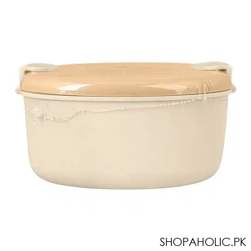 Burger Plastic Lunch Box, 3 Compartments, Off White, 4.7in (H) x 3.5in (W) x 2.4in (D), 20706-28 - Image 3