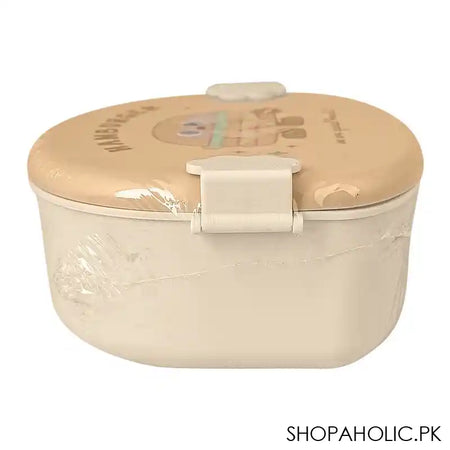 Burger Plastic Lunch Box, 3 Compartments, Off White, 4.7in (H) x 3.5in (W) x 2.4in (D), 20706-28 - Image 4