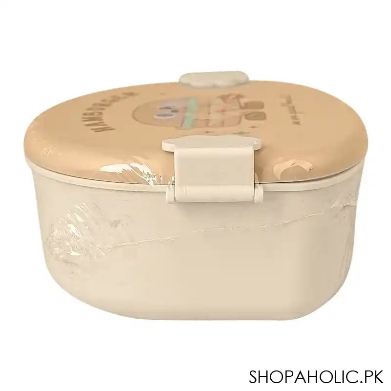 Burger Plastic Lunch Box, 3 Compartments, Off White, 4.7in (H) x 3.5in (W) x 2.4in (D), 20706-28 - Image 4