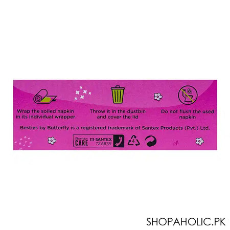 Butterfly Breathables Besties For Tweens Ultra-Thin Sanitary Napkins Regular, Suitable For 10-12 Years, 8-Pack - Image 2