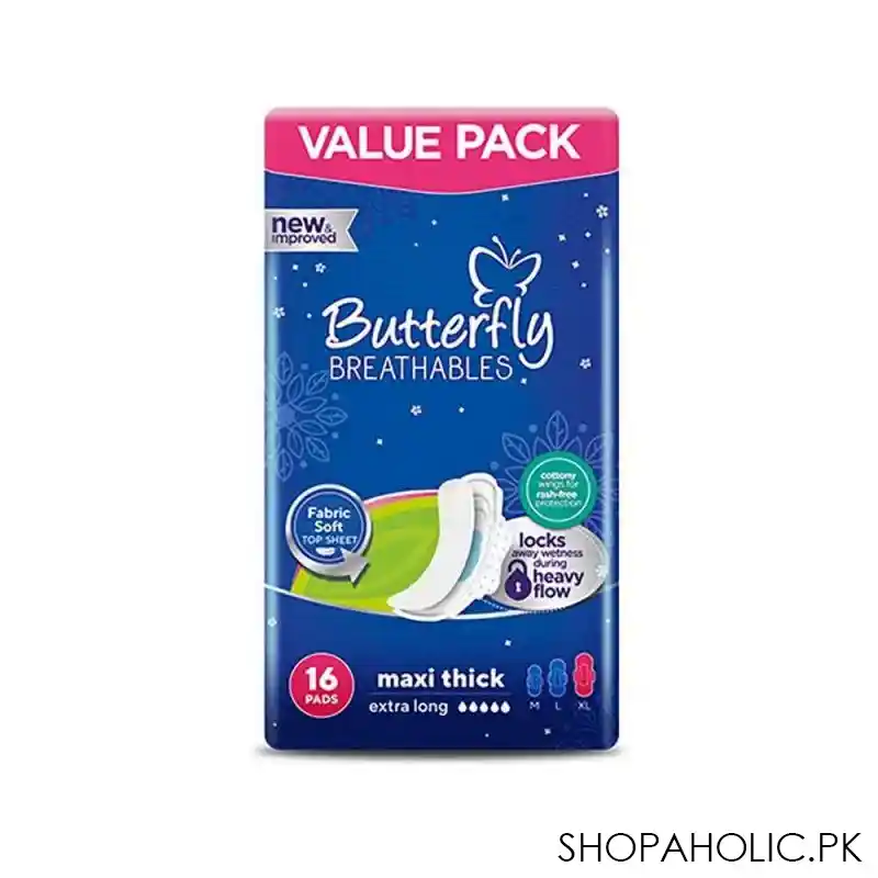 butterfly breathables maxi thick extra large 16 pack main image