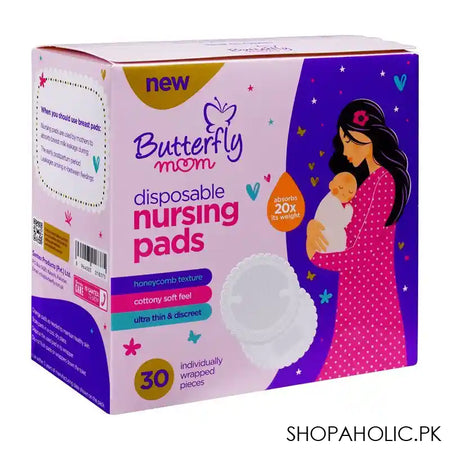 Butterfly Mom Disposable Nursing Pads, 30-Pack - Main Image