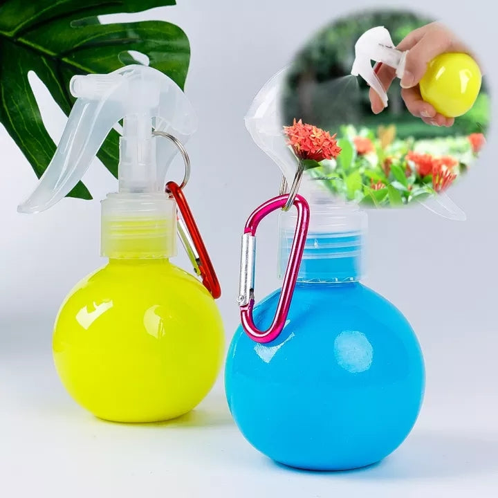 100ml Multicolor Round Shape Spray Bottle | Portable & Refillable with Hook main image