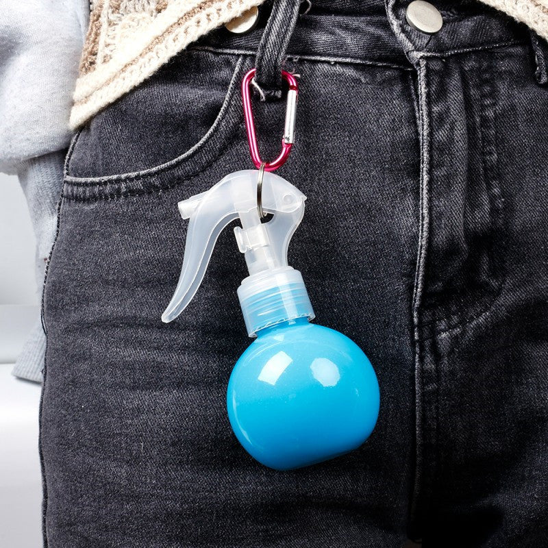 100ml Multicolor Round Shape Spray Bottle | Portable & Refillable with Hook image 4