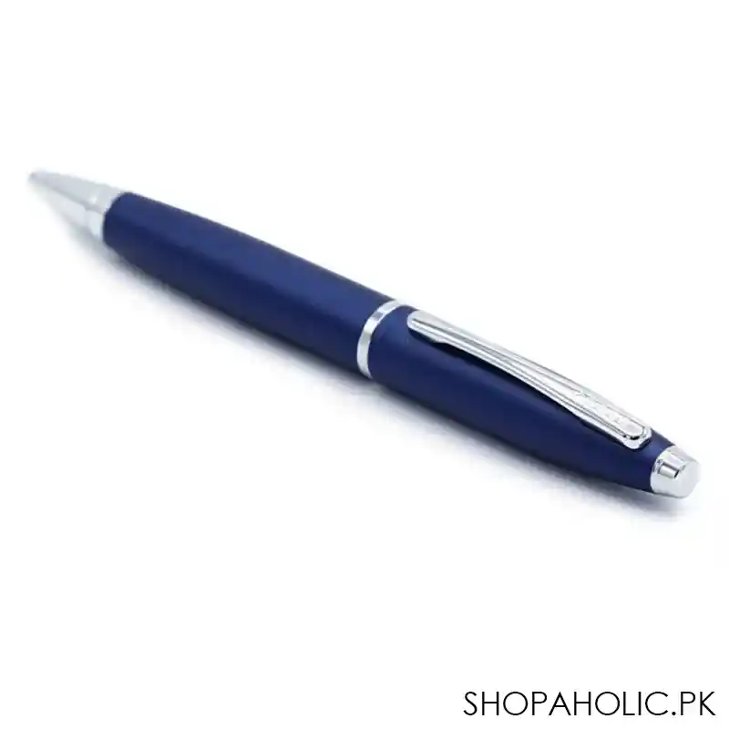 calais matte metallic midnight blue ballpoint pen, with black medium tip, at0112 18 main image