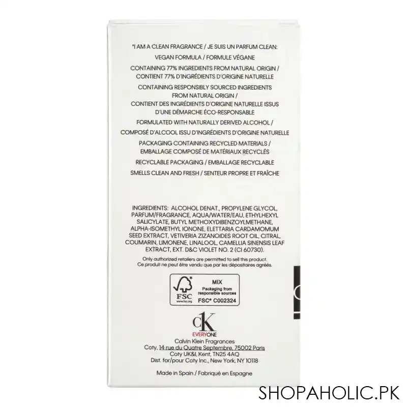 calvin klein ck everyone, edp, fragrance for men & women, 100ml image3