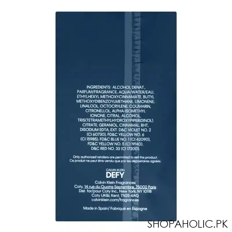 calvin klein defy eau de toilette for men, 100ml image3