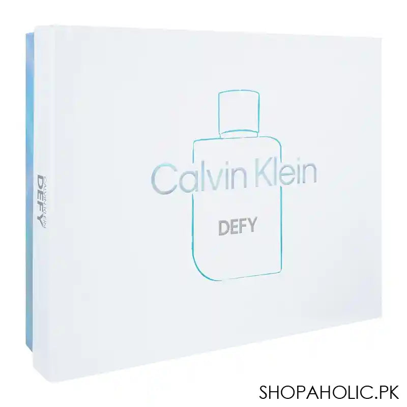 Calvin Klein Defy Gift Set, Eau De Toilette 100ml+Eau De Toilette 10ml Pocket Spray+Hair & Body Wash, For Men, 100ml - Image 2