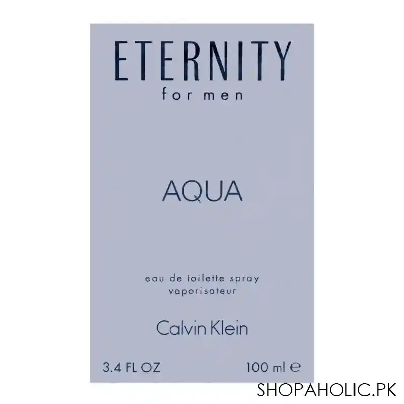 calvin klein eternity for men aqua eau de toilette 100ml image2