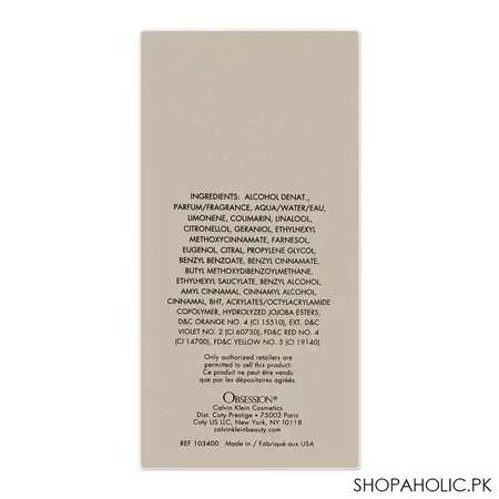 calvin klein obsession eau de parfum, fragrance for women, 100ml image3