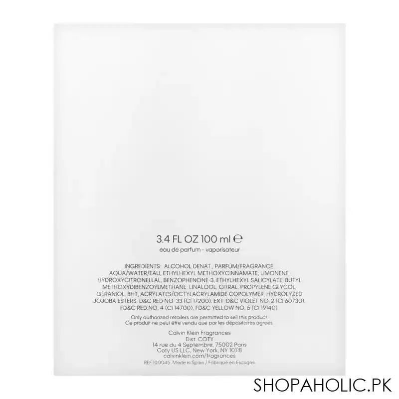 calvin klein women eau de parfum, fragrance for women, 100ml image3