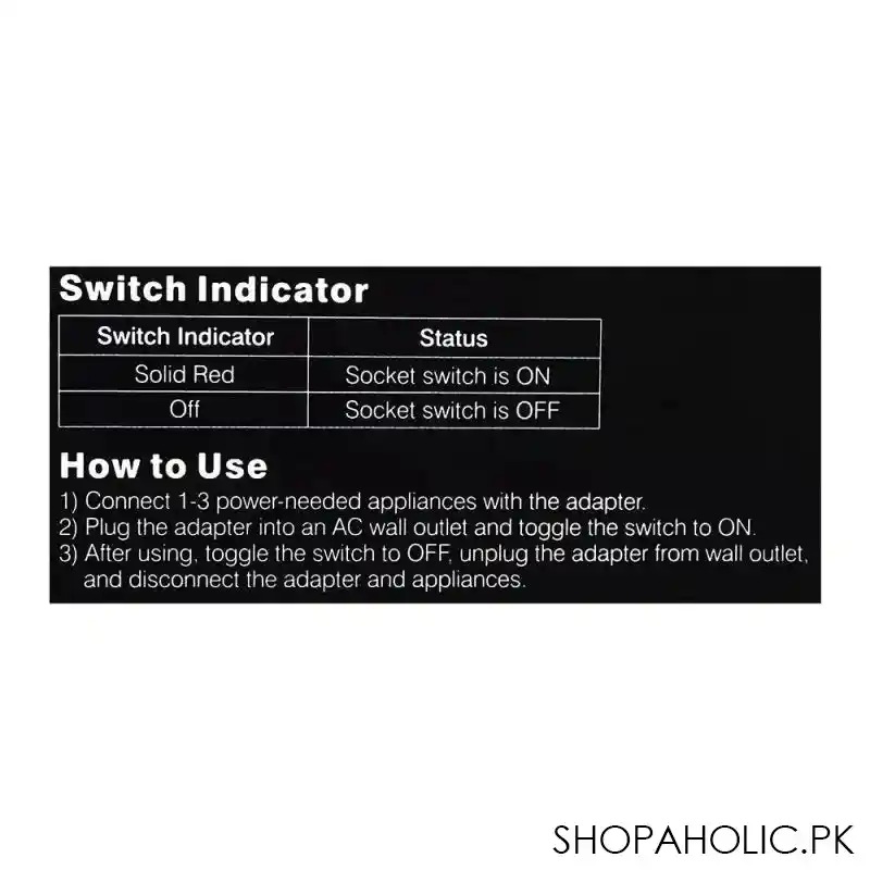 camelion 3 socket universal adapter, 240v, cms g140 image4