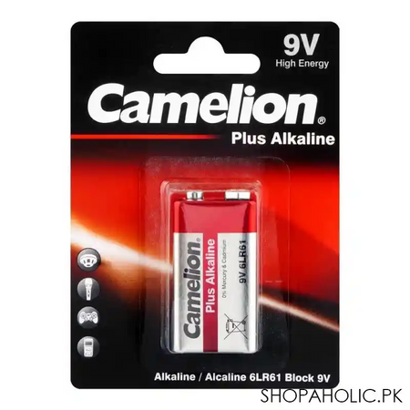 camelion plus alkaline, 9v high energy, 6lr61 bp1 main image