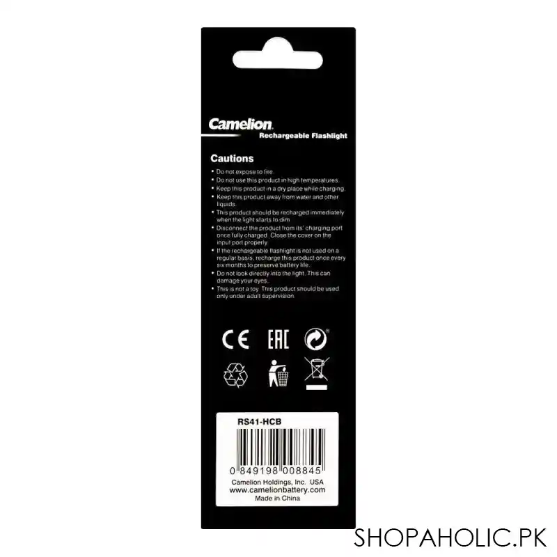 camelion rechargeable flash light, rs41 hcb image3