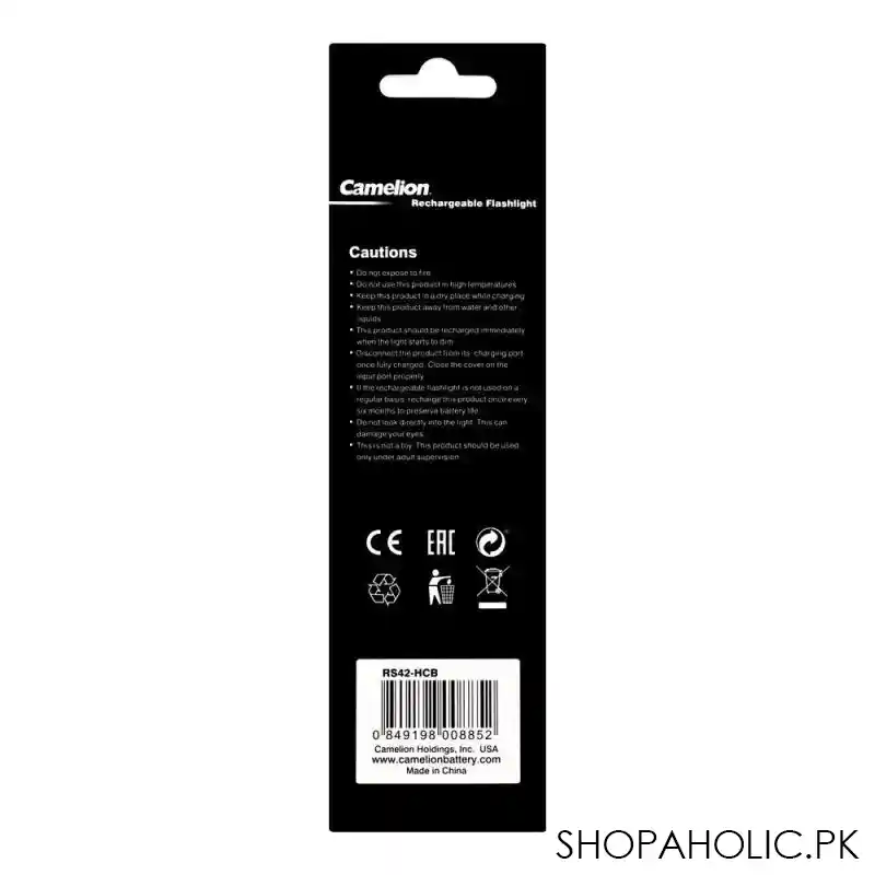 camelion rechargeable flash light, rs42 hcb image3