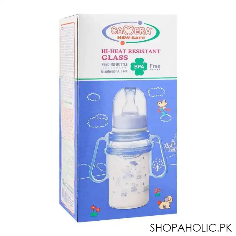 camera hi heat resistant glass feeding bottle 120ml, 22264 image2