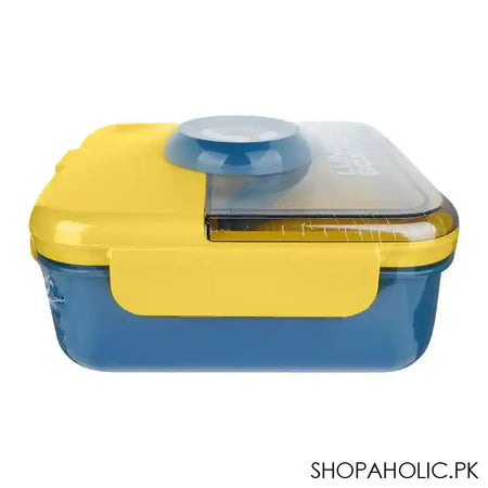 Camera Plastic Lunch Box With Crockery & Cutlery, 1000ml Capacity, 6.7in (H) x 5.3in (W) x 2.4in (D), Blue - Image 2