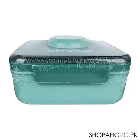 Camera Plastic Lunch Box With Crockery & Cutlery, 1000ml Capacity, 6.7in (H) x 5.3in (W) x 2.4in (D), Green - Image 3