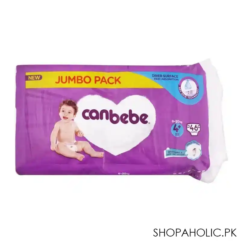 canbebe diapers, no. 4, jumbo maxi plus, 9 20 kg, 46 pack image2