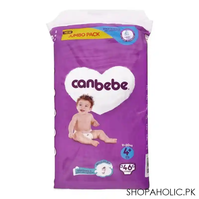 canbebe diapers, no. 4, jumbo maxi plus, 9 20 kg, 46 pack main image