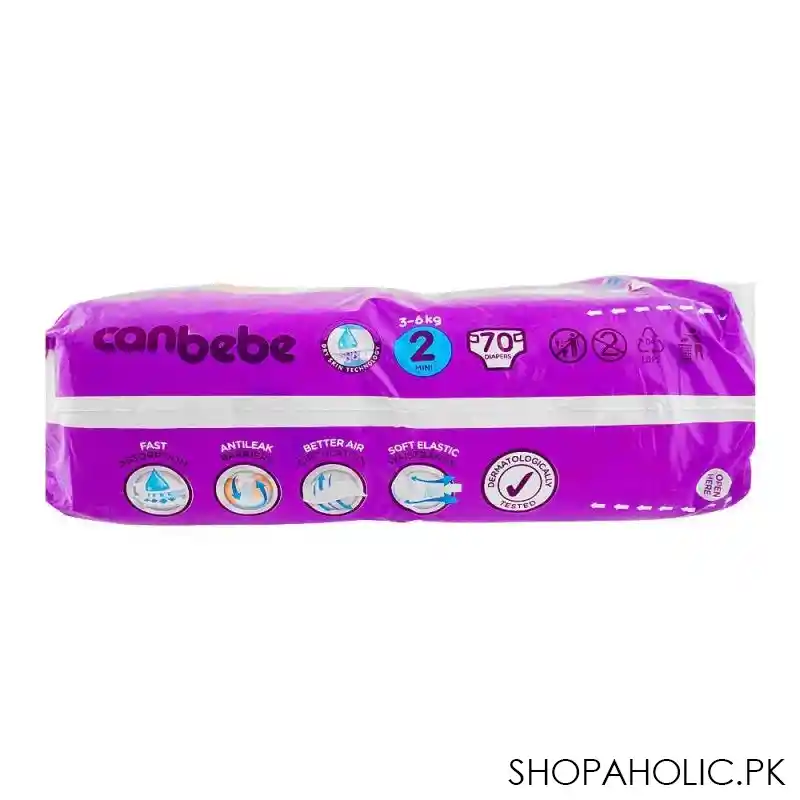 canbebe jumbo mini size 2, 3 6 kg, 70 pack image3