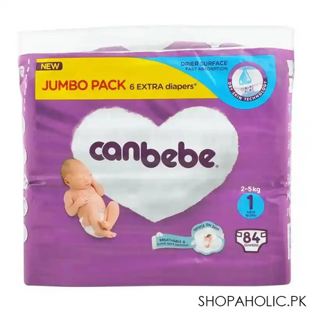 canbebe jumbo new born no 1, 2 5kg 84 pack main image