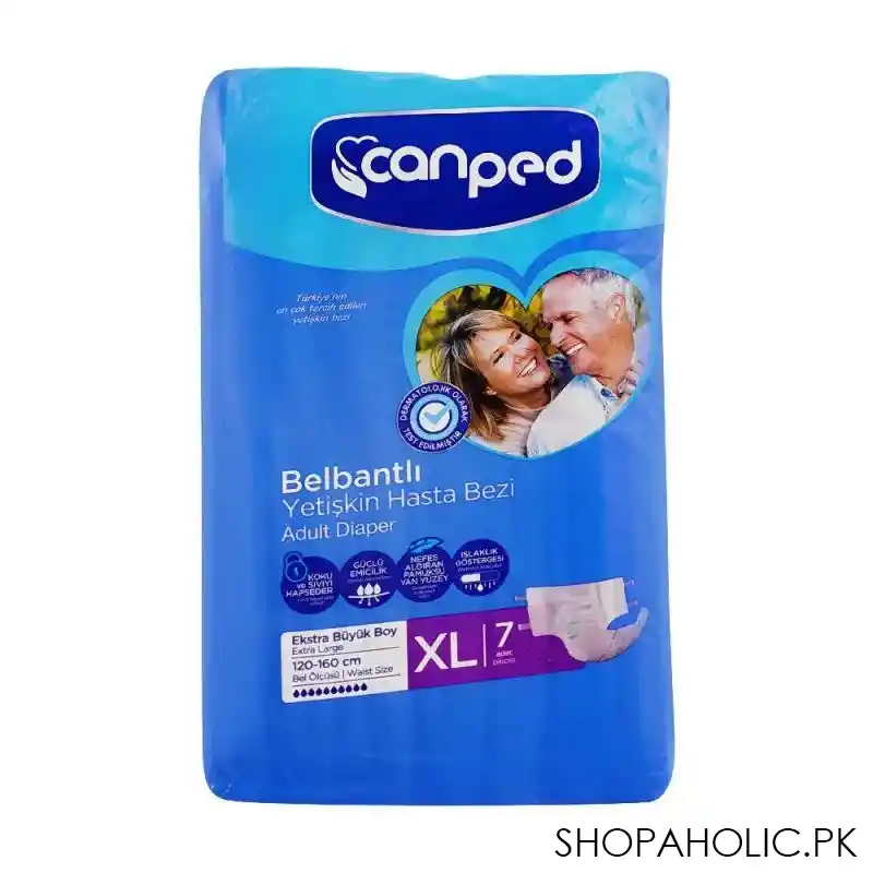 canped adult diaper, extra large, 120 160cm, 7 pack main image
