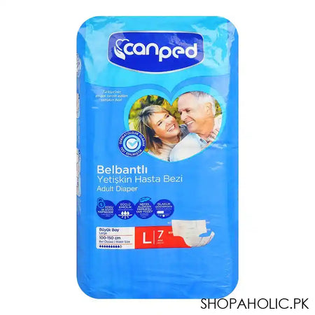 Canped Adult Diaper, Large, 100-150cm, 7-Pack - Main Image