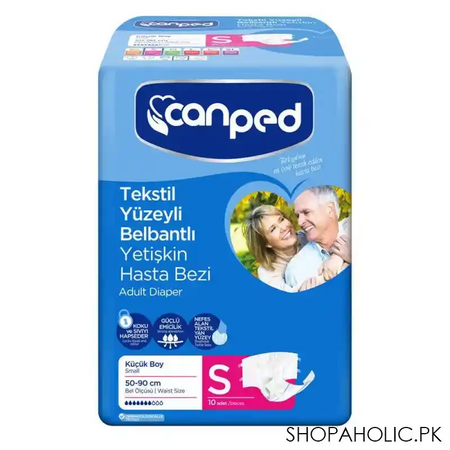 canped adult diaper, small, 50 90cm, 10 pack main image