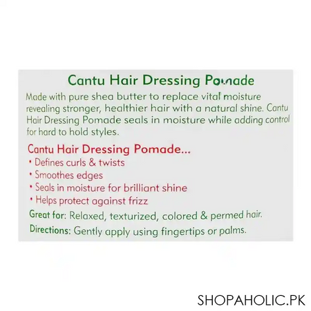 cantu shea butter hair dressing pomade, 113g image3