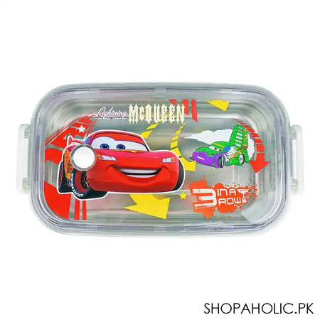 Car Stainless Steel Lunch Box, White, 6.3in (H) x 3.1in (W) x 1.8in (D), 0030-K2 - Main Image