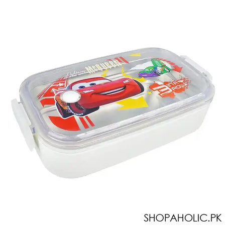 Car Stainless Steel Lunch Box, White, 6.3in (H) x 3.1in (W) x 1.8in (D), 0030-K2 - Image 2