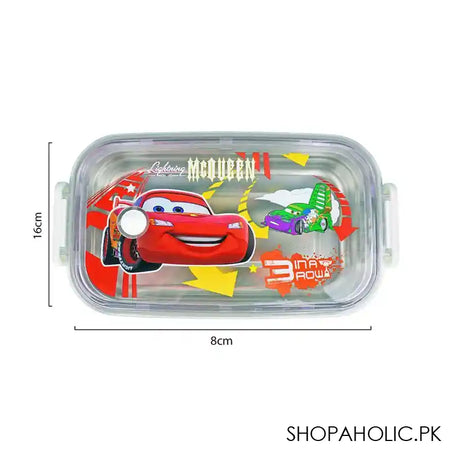 Car Stainless Steel Lunch Box, White, 6.3in (H) x 3.1in (W) x 1.8in (D), 0030-K2 - Image 3