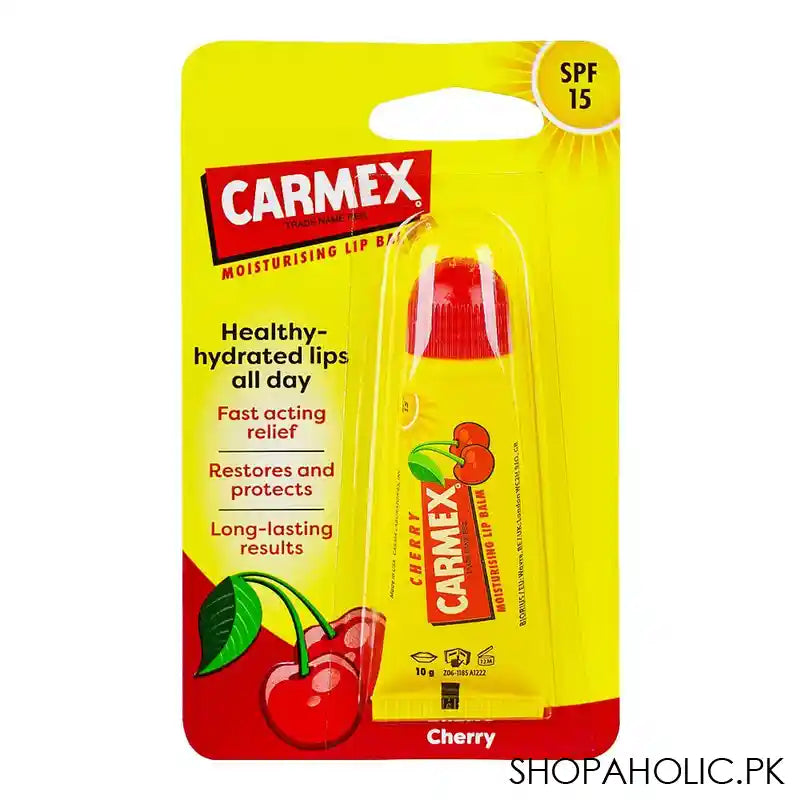 Carmex Cherry Moisturizing Lip Balm, SPF-15, 10g - Main Image